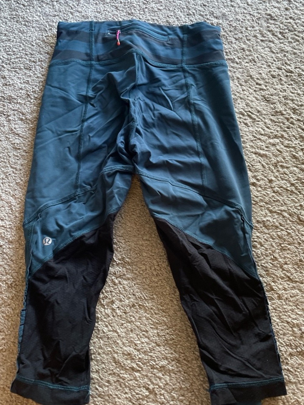 Dark Teal Lululemon Active Cropped Leggings